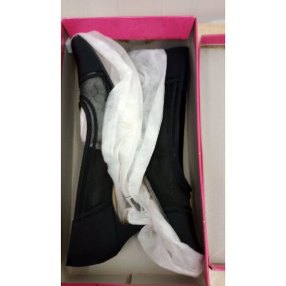 IOB VANELI black mesh mid height heels, square toe, square heel size 7.5 N - Picture 12 of 13